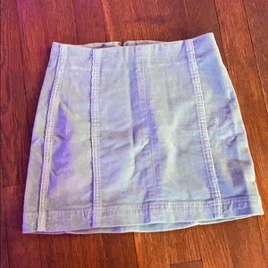 Soft velvet turquoise skirt